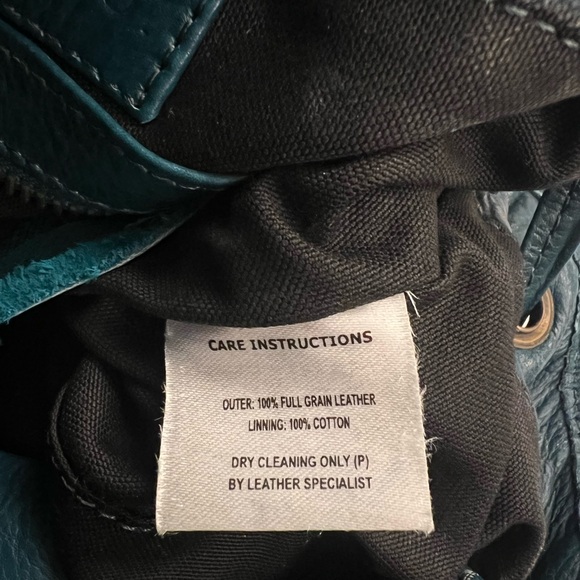 The Wanderers leather crossbody & coin purse Teal/Green - Picture 8 of 8